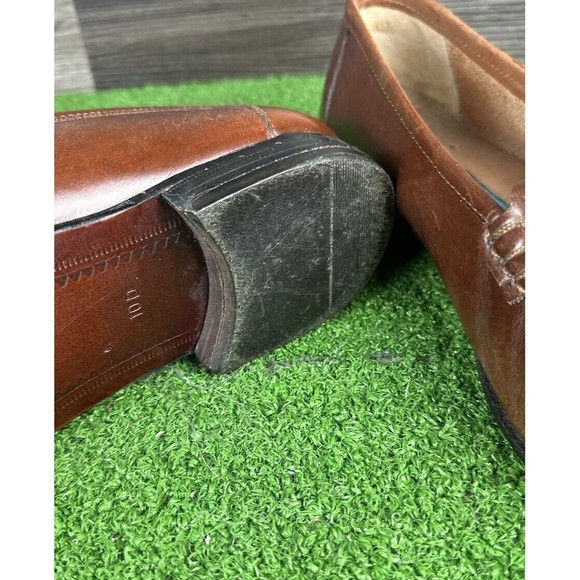 CLAYBROOKE Men's Sz 10.5 D  Brown Leather Basket Weave with Tassels.‎ - Picture 7 of 9